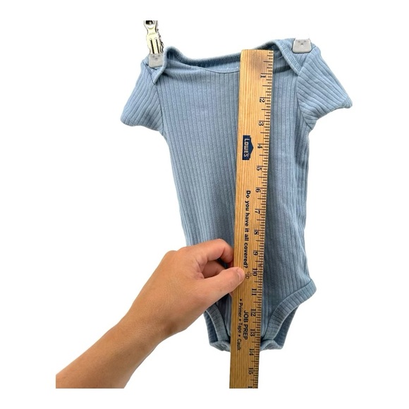 Carter’s | 6M Blue Ribbed Onesie - Picture 9 of 11